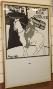 Beggarstaff Brothers (James Pryde and William Nicholson), screenprint, Lyceum Don Quixote, limited