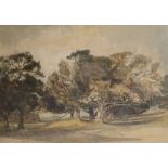 Claude Muncaster (1903-1974)watercolour and black chalkTrees at Bignor Park, Sussexinscribed and