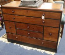 A mahogany seven-drawer chest W.114cm