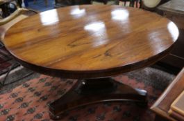 A Rosewood breakfast table W.133cm