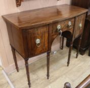 A Regency mahogany bowfronted sideboard W.115cm