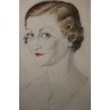 1930's English School, watercolour, portrait of a lady, dated 1933, 48 x 31.5cm