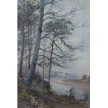 Hugh Percy Heard, watercolour, landscape of South of France, indistinctly signed and dated, 38 x