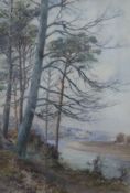 Hugh Percy Heard, watercolour, landscape of South of France, indistinctly signed and dated, 38 x
