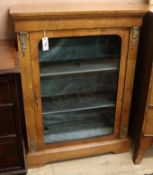 A Victorian walnut pier cabinet W.76.5cm