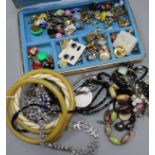 Mixed items including costume jewellery, pocket watches etc,
