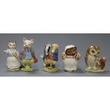 Five Beatrix Potter figures