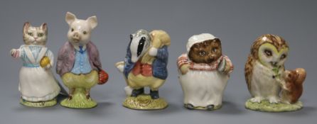 Five Beatrix Potter figures