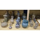 A collection of glass vessels reproduced from antiquity