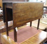 A late George III mahogany cottage drop leaf W.89.5cm