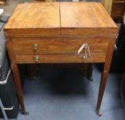 A George III mahogany enclosed washstand W.69cm