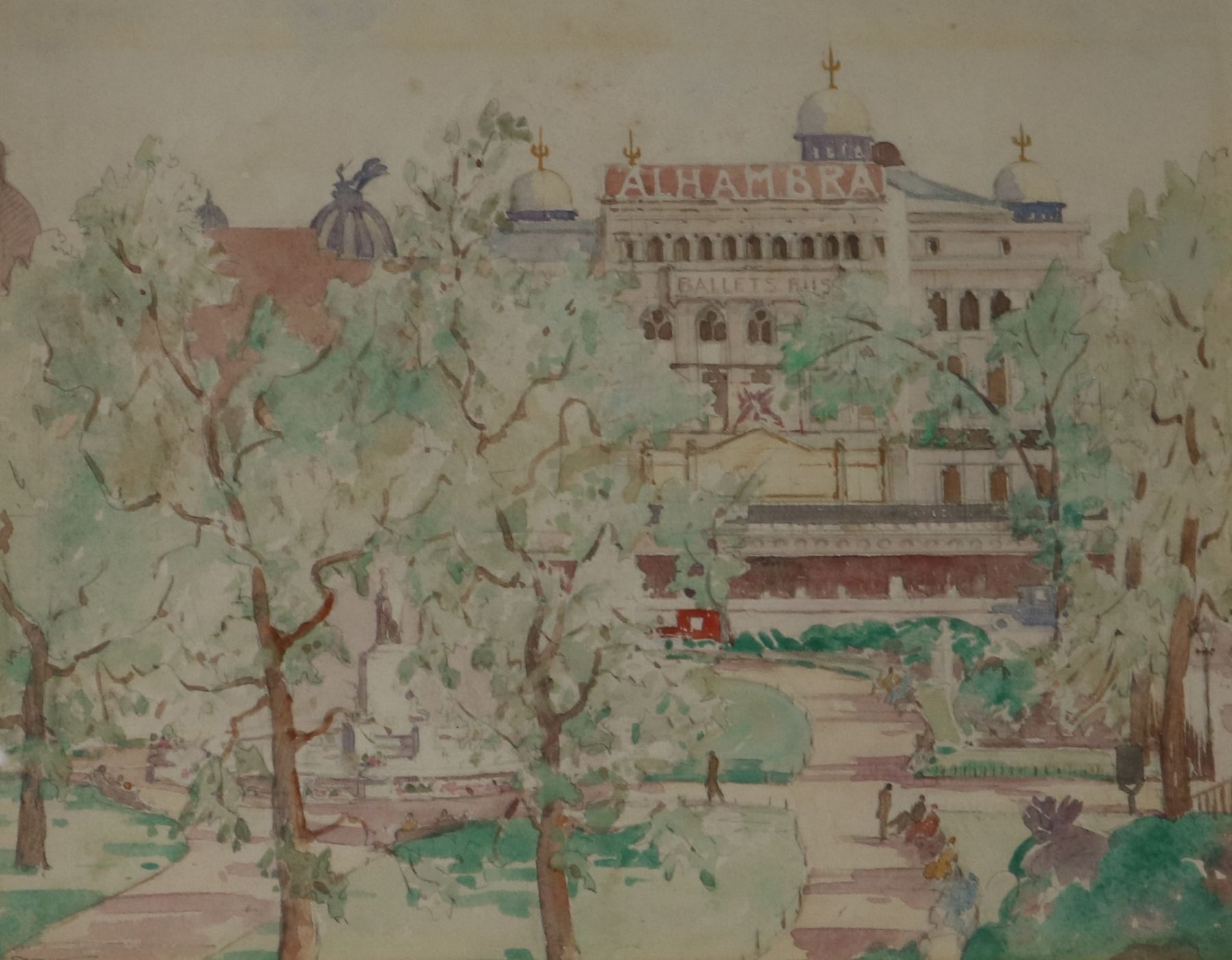 Edith Mary Garner (b.1881) (wife of William Lee Hankey), watercolour, 'The Alhambra, Leicester