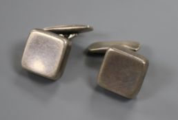 A pair of early 1970's Georg Jensen sterling silver cufflinks, no. 118.
