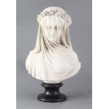 A. Filli. A resin bust of a veiled bride height 35cm