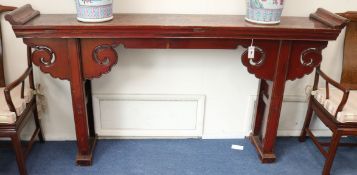 A Chinese hardwood altar table W.194cm