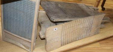 A quantity of washboards