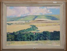 Richard P. Cook, oil on canvas, Sussex Downs, signed, 56 x 77cm