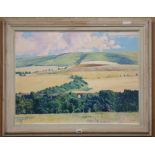 Richard P. Cook, oil on canvas, Sussex Downs, signed, 56 x 77cm