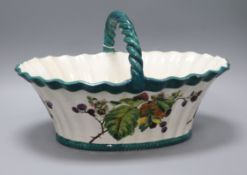 A large Wemyss Blackberry pattern basket length 40.5cm