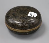 A Chinese cloisonne enamel box and cover