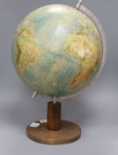 A globe on stand height 49cm