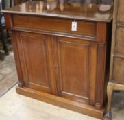 A Victorian walnut side cabinet W.97cm