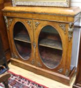 A Victorian walnut dwarf bookcase W.117cm