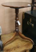 A Regency mahogany tilt top wine table W.55cm