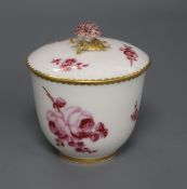 A Sevres covered sugar bowl, dated 1764 height 8cm