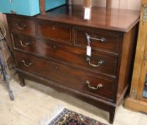 A mahogany chest of drawers W.113cm