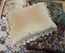 Five tapestry cushions