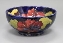 A Moorcroft Hibiscus bowl diameter 20cm