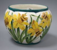 A Wemyss Daffodil pattern jardiniere height 16.5cm