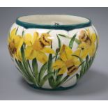 A Wemyss Daffodil pattern jardiniere height 16.5cm