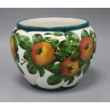 A Wemyss Apple pattern jardiniere height 17cm