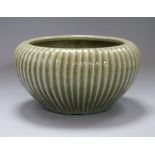 A large Chinese celadon green bowl height 12.5cm