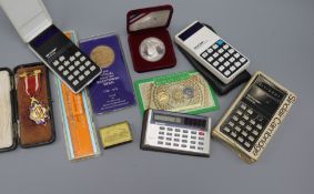 A quantity of vintage medals, coins etc