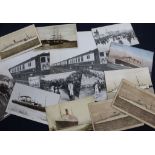 A large collection of postcards, four albums, a photo album, loose postcards, railway related