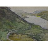 William Walls (1860-1942), three small watercolour landscapes, largest 10 x 13cm