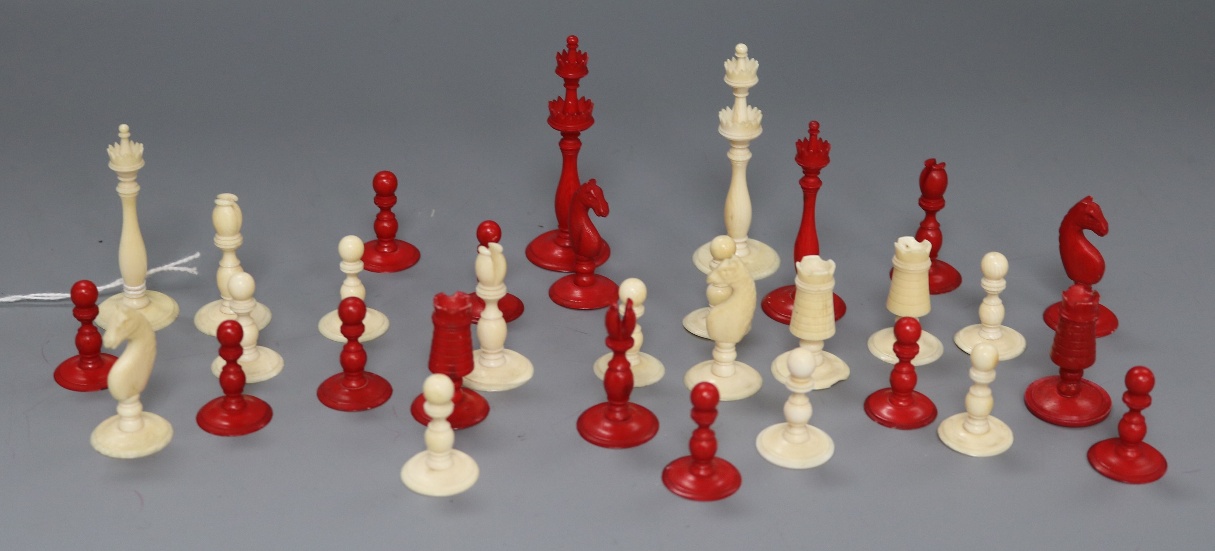 An ivory chess set