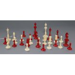 An ivory chess set