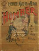 A French Parisienne Humber Bicycles poster, 'Humber Premiere Marque du Monde', printed by Affiches