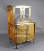 A Louis XVI ormolu mounted satinwood and rosewood writing cabinet, by Godefroy Dester, with all