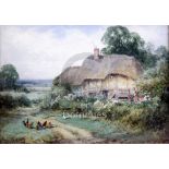 Henry Sylvester Stannard (1870-1951)watercolour'An Old Bedfordshire cottage'signed10 x 14in.