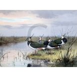 John Cyril Harrison (1898-1985)watercolourLapwing by water's edgesigned11 x 15in.