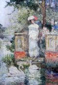 David Woodlock (1842-1929)watercolourWoman and swanssigned19.5 x 13.5in.