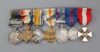 An India General Service group of 7 medals to Major W.S. Nicholson R.A.