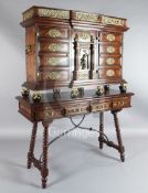 An Althorp 'Living History Collection' walnut and mahogany Renaissance cocktail cabinet on stand,