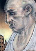 § Peter Howson (1958-)pastel on paperHead studysigned10 x 7.5in.