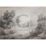 Thomas Gainsborough (1727-1788)charcoal on paperLandscape with trees beside a lake11 x 15.25in.